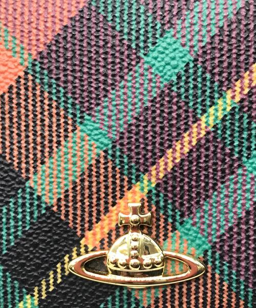 Vivienne Westwood（ヴィヴィアンウエストウッド）Vivienne Westwood (ヴィヴィアンウエストウッド) 長財布 グリーン×ワインレッドの古着・服飾アイテム