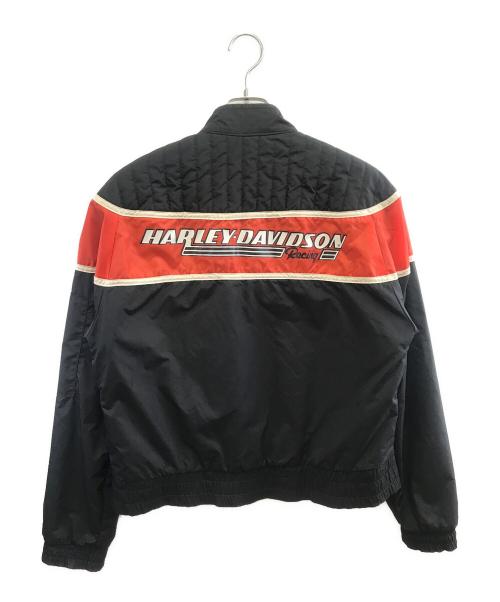 HARLEY-DAVIDSON（ハーレーダビッドソン）HARLEY-DAVIDSON (ハーレーダビッドソン) ブルゾン ブラック×レッド サイズ:Sの古着・服飾アイテム