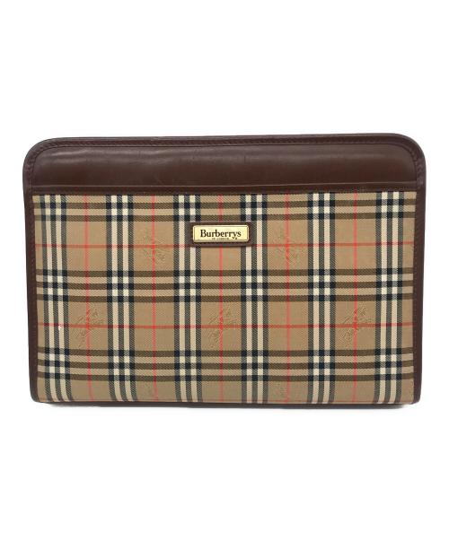 Burberry's（バーバリー）Burberry's (バーバリーズ) セカンドバッグ ブラウン×ベージュの古着・服飾アイテム