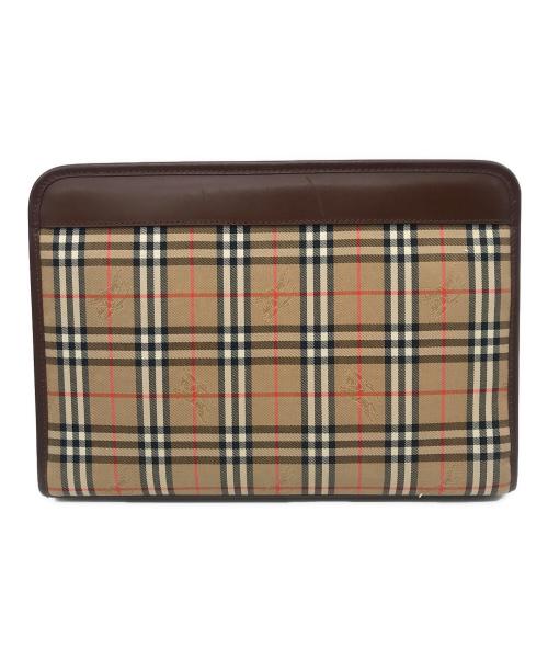 Burberry's（バーバリー）Burberry's (バーバリーズ) セカンドバッグ ブラウン×ベージュの古着・服飾アイテム