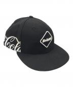 F.C.R.B.×New Era×Coca Colaエフシーレアルブリストル×ニューエラ×コカコーラ）の古着「キャップ」｜ブラック