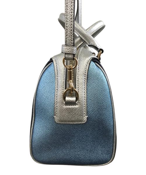 COACH（コーチ）COACH (コーチ) 2WAYバッグ シルバー×ネイビーの古着・服飾アイテム