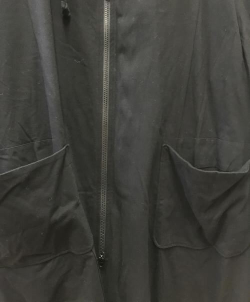 GROUND Y（グラウンドワイ）GROUND Y (グラウンドワイ) ロングフーディカーディガン ブラック サイズ:3の古着・服飾アイテム