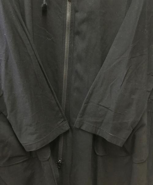 GROUND Y（グラウンドワイ）GROUND Y (グラウンドワイ) ロングフーディカーディガン ブラック サイズ:3の古着・服飾アイテム