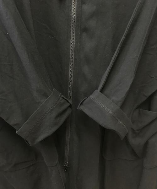 GROUND Y（グラウンドワイ）GROUND Y (グラウンドワイ) ロングフーディカーディガン ブラック サイズ:3の古着・服飾アイテム