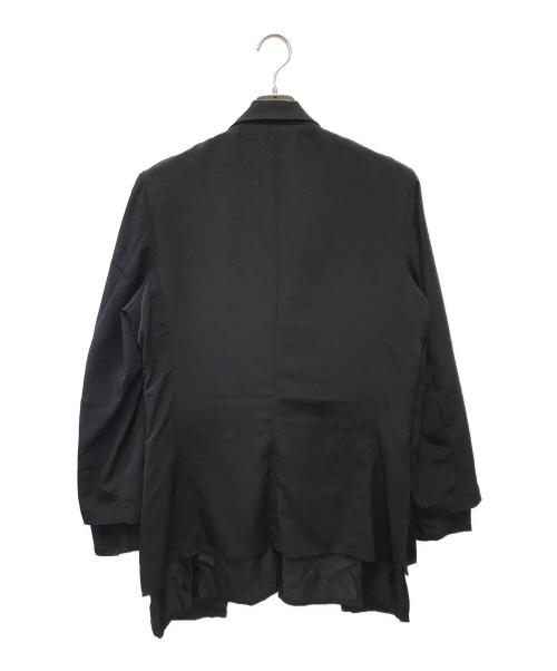 GROUND Y（グラウンドワイ）GROUND Y (グラウンドワイ) クレープデシンダブルジャケット ブラック サイズ:3の古着・服飾アイテム