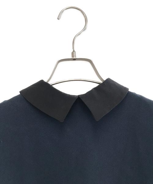 MIU MIU（ミュウミュウ）MIU MIU (ミュウミュウ) ノースリーブ・キャミソールワンピース ネイビー サイズ:38の古着・服飾アイテム