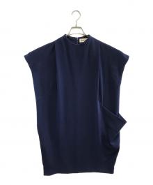 ENFOLD（エンフォルド）の古着「ノースリーブ・キャミソールワンピース」｜ネイビー