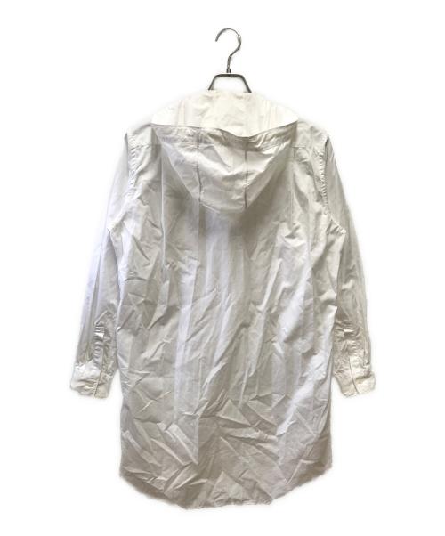 CDG（シーディージー）CDG (シーディージー) ロングシャツパーカー ホワイト サイズ:Mの古着・服飾アイテム