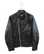 Schott×FREAK'S STOREショット×フリークスストア）の古着「セミダブルライダースジャケット」｜ブラック