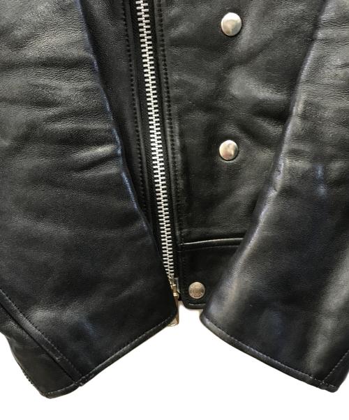 Schott（ショット）Schott (ショット) FREAK'S STORE (フリークストア) セミダブルライダースジャケット ブラック サイズ:Lの古着・服飾アイテム