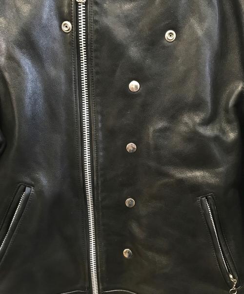 Schott（ショット）Schott (ショット) FREAK'S STORE (フリークストア) セミダブルライダースジャケット ブラック サイズ:Lの古着・服飾アイテム