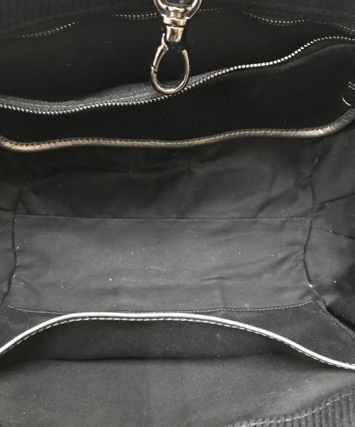 BURBERRY BLUE LABEL（バーバリーロンドンブルーレーベル）BURBERRY BLUE LABEL (バーバリーロンドンブルーレーベル) トートバッグ ブラック×シルバーの古着・服飾アイテム