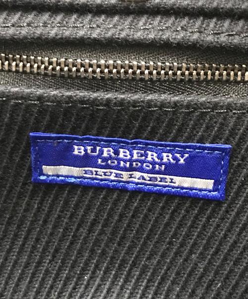 BURBERRY BLUE LABEL（バーバリーロンドンブルーレーベル）BURBERRY BLUE LABEL (バーバリーロンドンブルーレーベル) トートバッグ ブラック×シルバーの古着・服飾アイテム