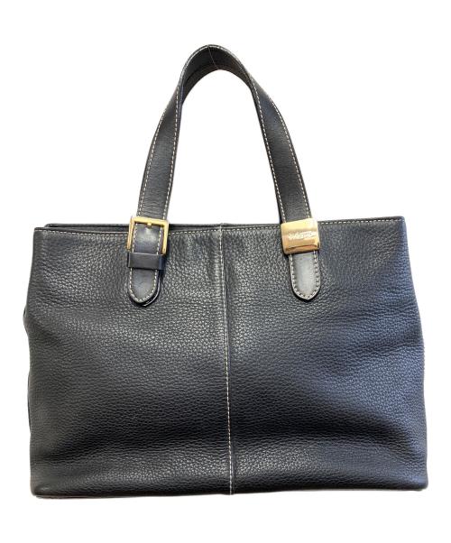 Burberry's（バーバリー）Burberry's (バーバリーズ) レザートートバッグ ブラックの古着・服飾アイテム