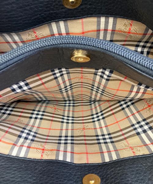 Burberry's（バーバリー）Burberry's (バーバリーズ) レザートートバッグ ブラックの古着・服飾アイテム