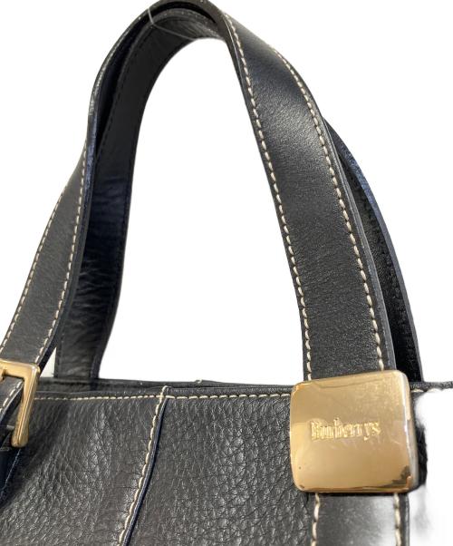 Burberry's（バーバリー）Burberry's (バーバリーズ) レザートートバッグ ブラックの古着・服飾アイテム
