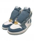 NIKEナイキ）の古着「ハイカットスニーカー」｜ブルー×ホワイト