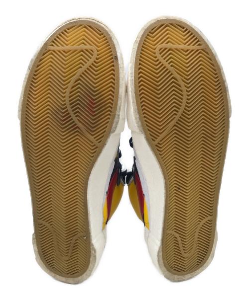 NIKE（ナイキ）NIKE (ナイキ) sacai (サカイ) ハイカットスニーカー ホワイト×イエロー×ネイビー×レッド サイズ:27.5の古着・服飾アイテム