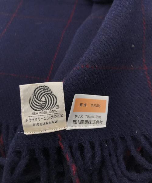 Burberry's（バーバリー）Burberry's (バーバリーズ) マフラー ネイビーの古着・服飾アイテム