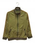 ISSEY MIYAKEイッセイミヤケ）の古着「サイドライン幾何学ジャガードトラックジャケット」｜イエロー×グリーン