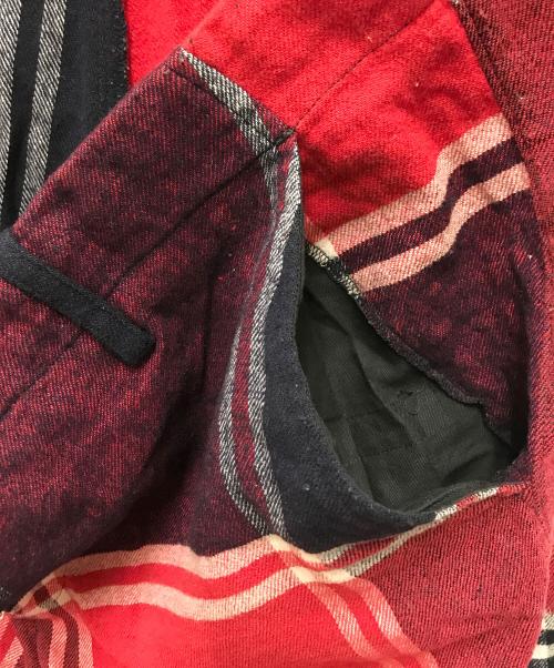 Y's（ワイズ）Y's (ワイズ) ウールチェックスカンツ レッド サイズ:２の古着・服飾アイテム