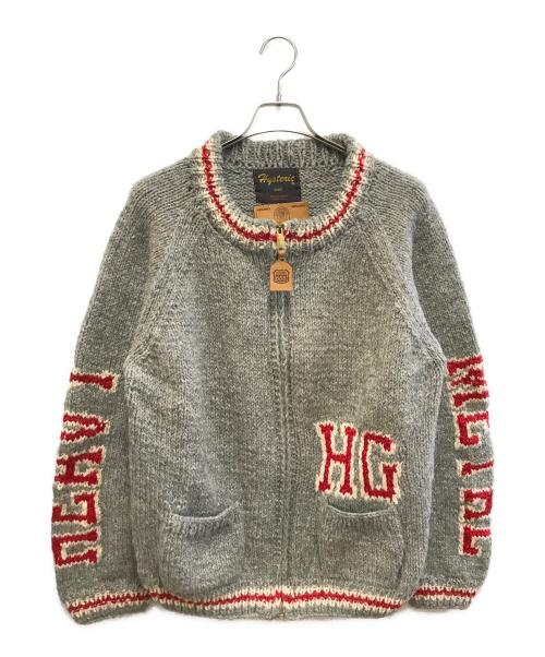 hysterics（ヒステリックス）hysterics (ヒステリックス) カウチンニット グレー サイズ:Mの古着・服飾アイテム