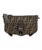 FENDIフェンディ）の古着「ショルダーポーチ」｜ブラウン×ベージュ