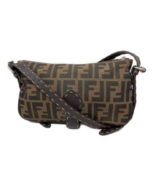FENDI（フェンディ）FENDI (フェンディ) ショルダーポーチ ブラウン×ベージュの古着・服飾アイテム