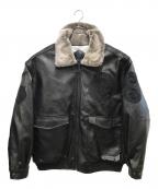 ACUSA JEANSアクサジーンズ）の古着「レザージャケット」｜ブラック