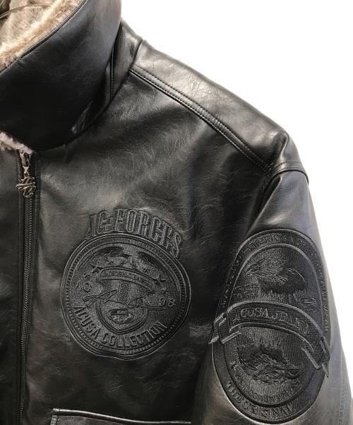 ACUSA JEANS（アクサジーンズ）ACUSA JEANS (アクサジーンズ) レザージャケット ブラック サイズ:XLの古着・服飾アイテム