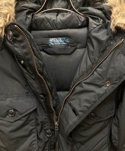 POLO RALPH LAUREN（ポロ・ラルフローレン）POLO RALPH LAUREN (ポロ・ラルフローレン) ダウンコート ブラック×ブラウン サイズ:Lの古着・服飾アイテム