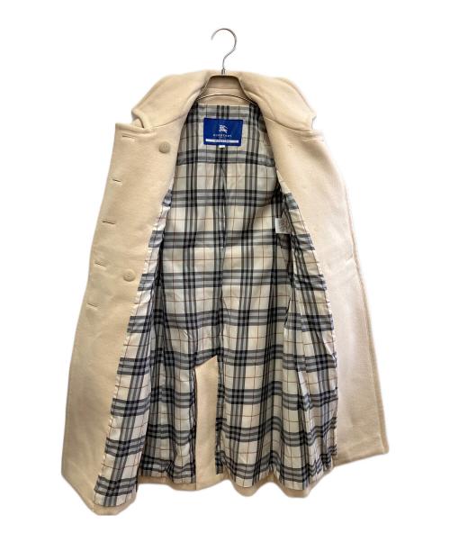 BURBERRY BLUE LABEL（バーバリーロンドンブルーレーベル）BURBERRY BLUE LABEL (バーバリーロンドンブルーレーベル) ウールコート ホワイト サイズ:38の古着・服飾アイテム