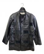 BALMAINバルマン）の古着「レザーコート」｜ブラック