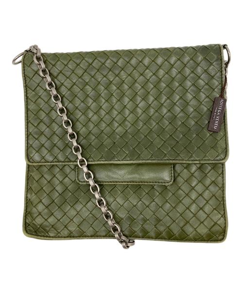 BOTTEGA VENETA（ボッテガベネタ）BOTTEGA VENETA (ボッテガベネタ) チェーンショルダーバッグ グリーンの古着・服飾アイテム