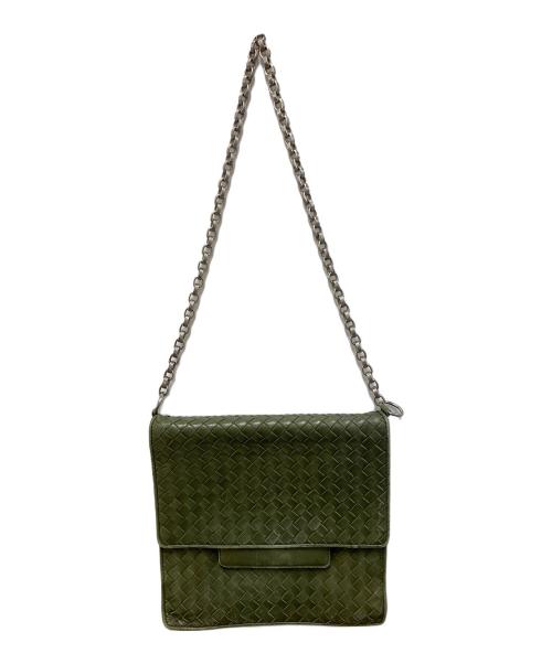 BOTTEGA VENETA（ボッテガベネタ）BOTTEGA VENETA (ボッテガベネタ) チェーンショルダーバッグ グリーンの古着・服飾アイテム