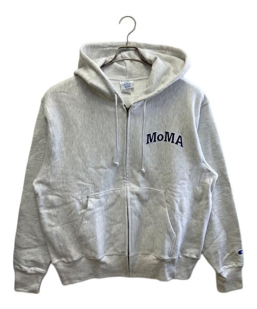 MoMA（モマ）MoMA (モマ) Champion REVERSE WEAVE (チャンピオン リバース ウィーブ) ジップパーカー ライトグレー サイズ:XLの古着・服飾アイテム
