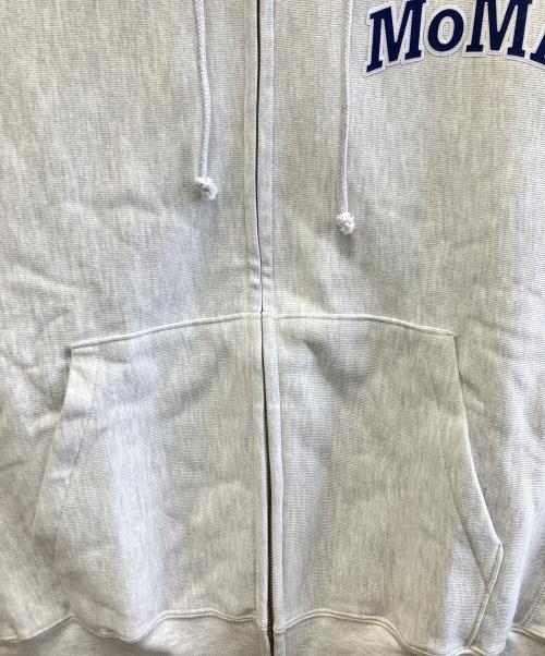 MoMA（モマ）MoMA (モマ) Champion REVERSE WEAVE (チャンピオン リバース ウィーブ) ジップパーカー ライトグレー サイズ:XLの古着・服飾アイテム