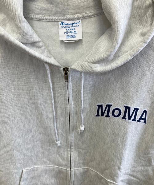 MoMA（モマ）MoMA (モマ) Champion REVERSE WEAVE (チャンピオン リバース ウィーブ) ジップパーカー ライトグレー サイズ:XLの古着・服飾アイテム