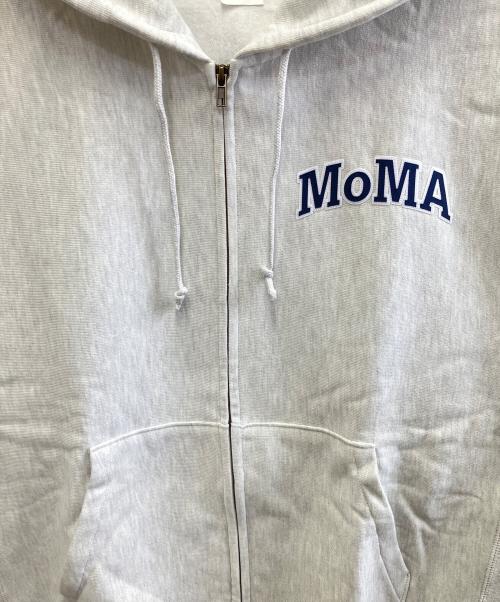 MoMA（モマ）MoMA (モマ) Champion REVERSE WEAVE (チャンピオン リバース ウィーブ) ジップパーカー ライトグレー サイズ:XLの古着・服飾アイテム