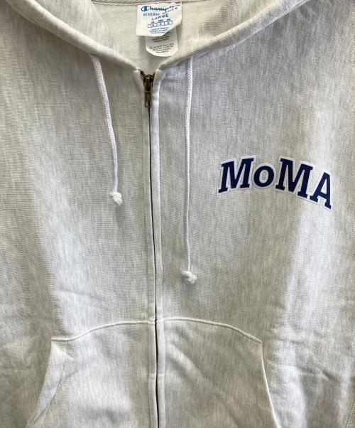 MoMA（モマ）MoMA (モマ) Champion REVERSE WEAVE (チャンピオン リバース ウィーブ) ジップパーカー ライトグレー サイズ:XLの古着・服飾アイテム
