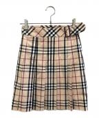 BURBERRY LONDONバーバリーロンドン）の古着「プリーツミニスカート」｜ベージュ