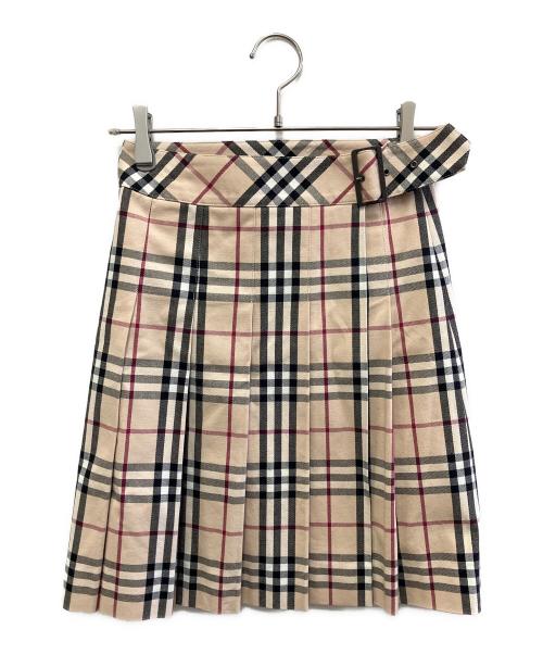 BURBERRY LONDON（バーバリーロンドン）BURBERRY LONDON (バーバリーロンドン) プリーツミニスカート ベージュ サイズ:34の古着・服飾アイテム