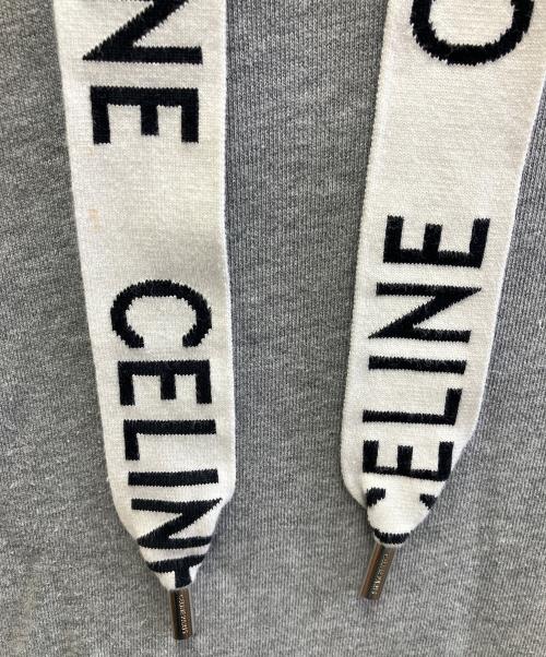 CELINE（セリーヌ）CELINE (セリーヌ) ルーズフーディ グレー サイズ:Lの古着・服飾アイテム
