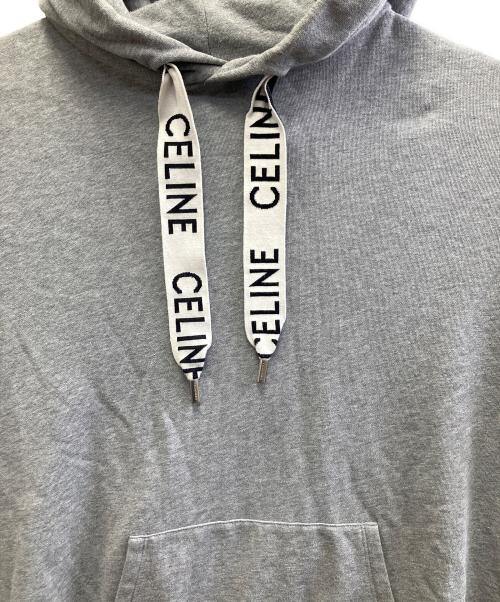 CELINE（セリーヌ）CELINE (セリーヌ) ルーズフーディ グレー サイズ:Lの古着・服飾アイテム
