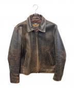 HARLEY-DAVIDSONハーレーダビッドソン）の古着「シングルライダースジャケット」｜ブラウン
