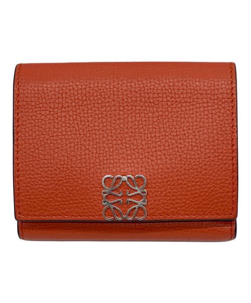 LOEWE（ロエベ）LOEWE (ロエベ) 3つ折り財布 オレンジの古着・服飾アイテム