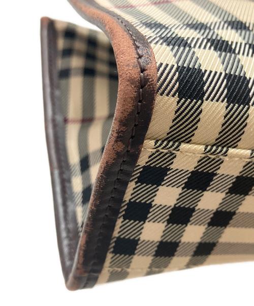 BURBERRY（バーバリー）BURBERRY (バーバリー) ハンドバッグ ベージュ×ブラウンの古着・服飾アイテム