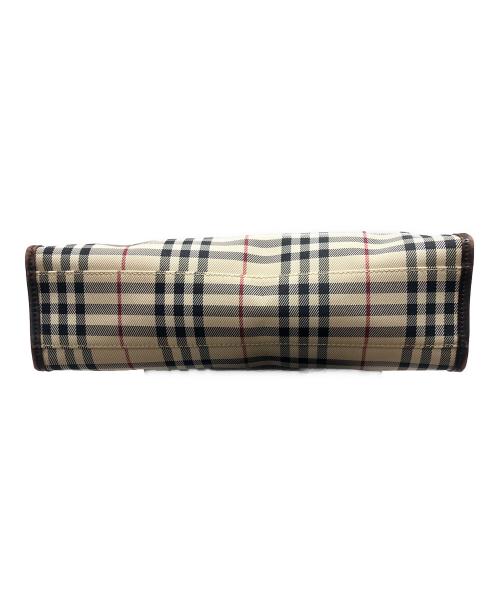 BURBERRY（バーバリー）BURBERRY (バーバリー) ハンドバッグ ベージュ×ブラウンの古着・服飾アイテム