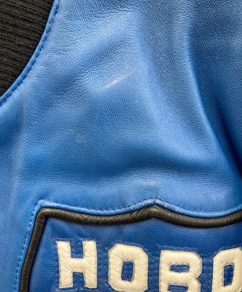 NORTH BEACH LEATHER（ノースビーチレザー）NORTH BEACH LEATHER (ノースビーチレザー) レザーブルゾン ブルー×ブラック サイズ:記載なしの古着・服飾アイテム